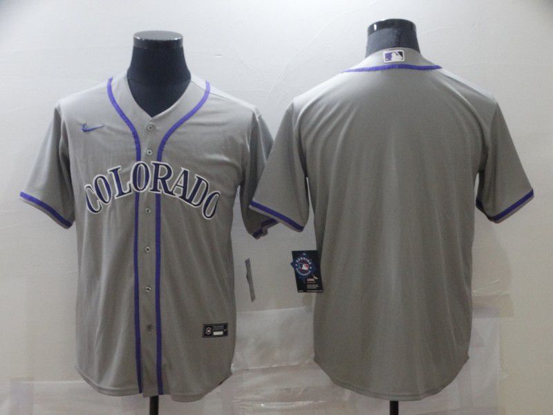 Men Colorado Rockies Blank Grey Game Nike MLB Jerseys->cleveland indians->MLB Jersey